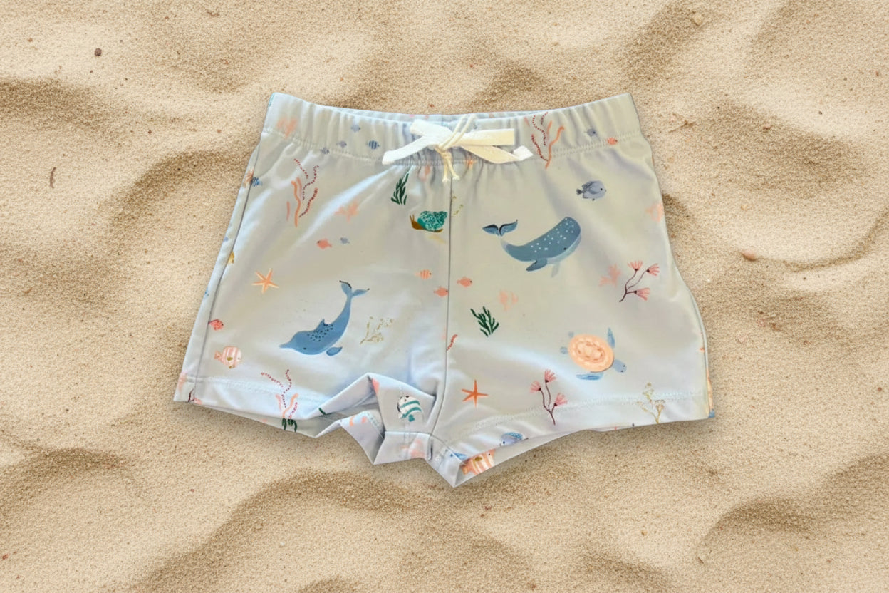 Elegant Baby Blue Ocean Bathing Suit
