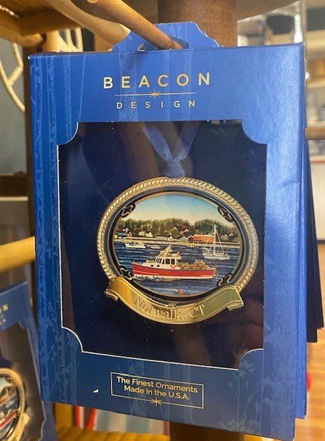 Norwalk Lobster Boat Christmas Ornament