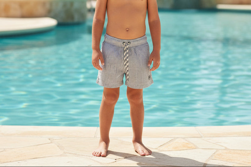 Boys Seersucker Bathing Suit