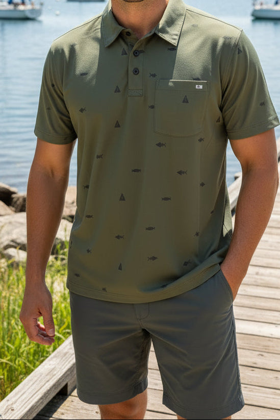 Salty Crew Mayday Perf Tech Polo