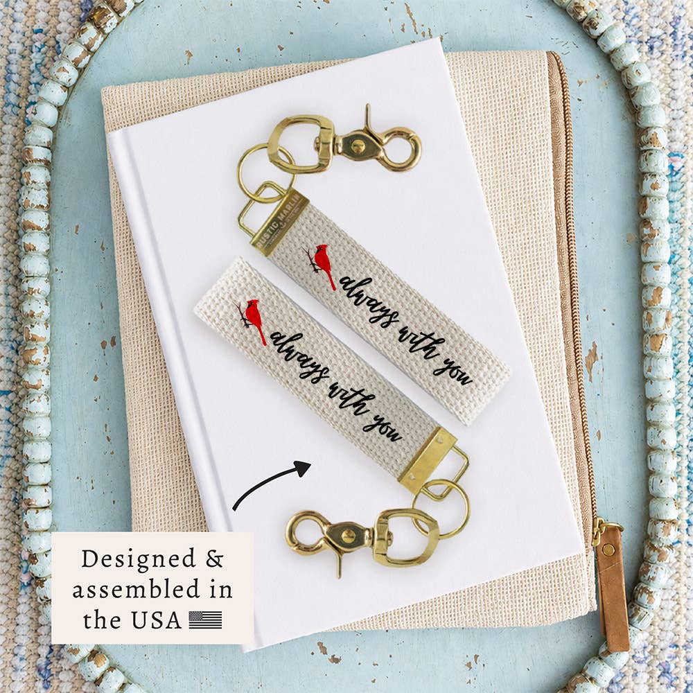 Cardinal "Always With You" Keychain