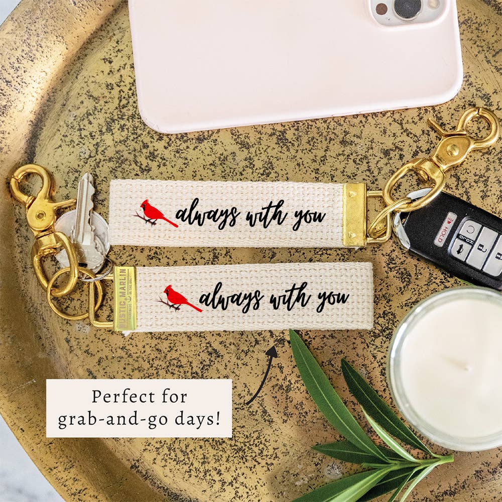 Cardinal "Always With You" Keychain