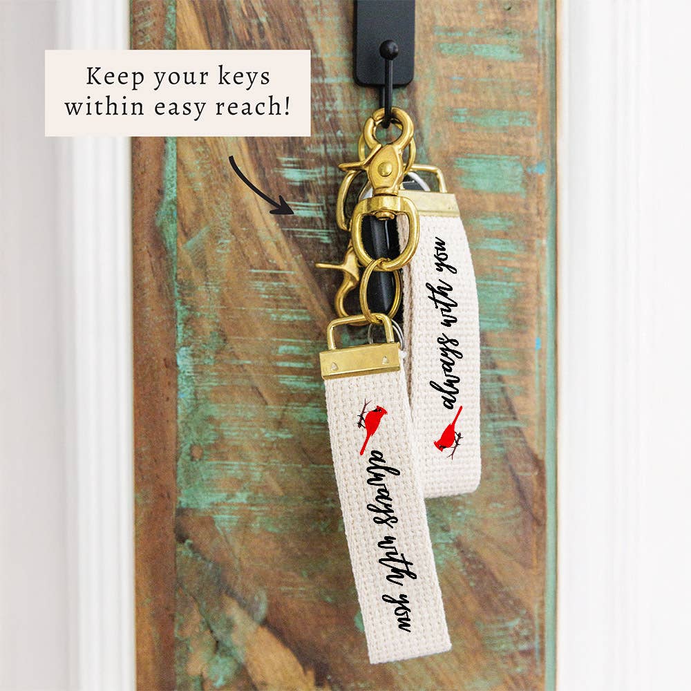 Cardinal "Always With You" Keychain