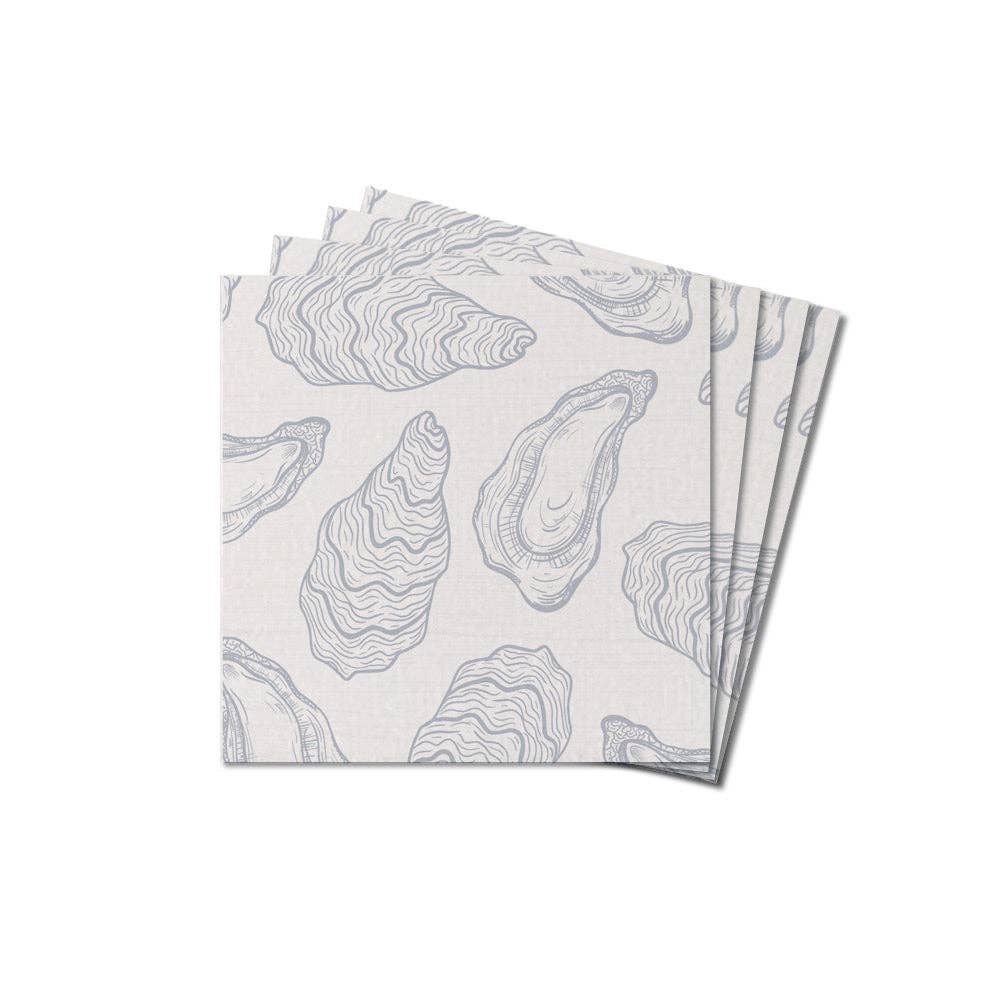 Oysters Coaster Set | Coastal Decor | Wooden Coasters