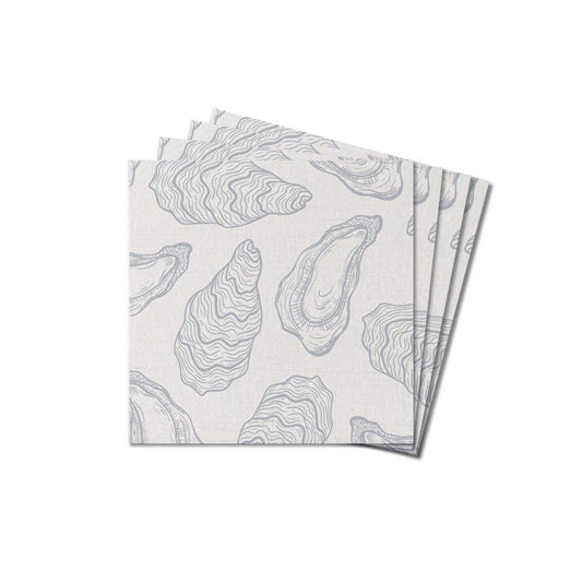 Oysters Coaster Set | Coastal Decor | Wooden Coasters