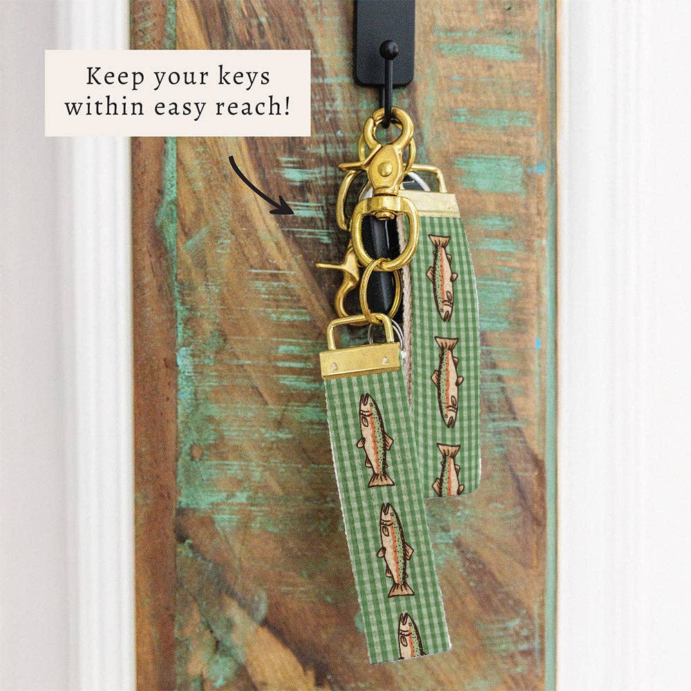 Fish Gingham Keychain