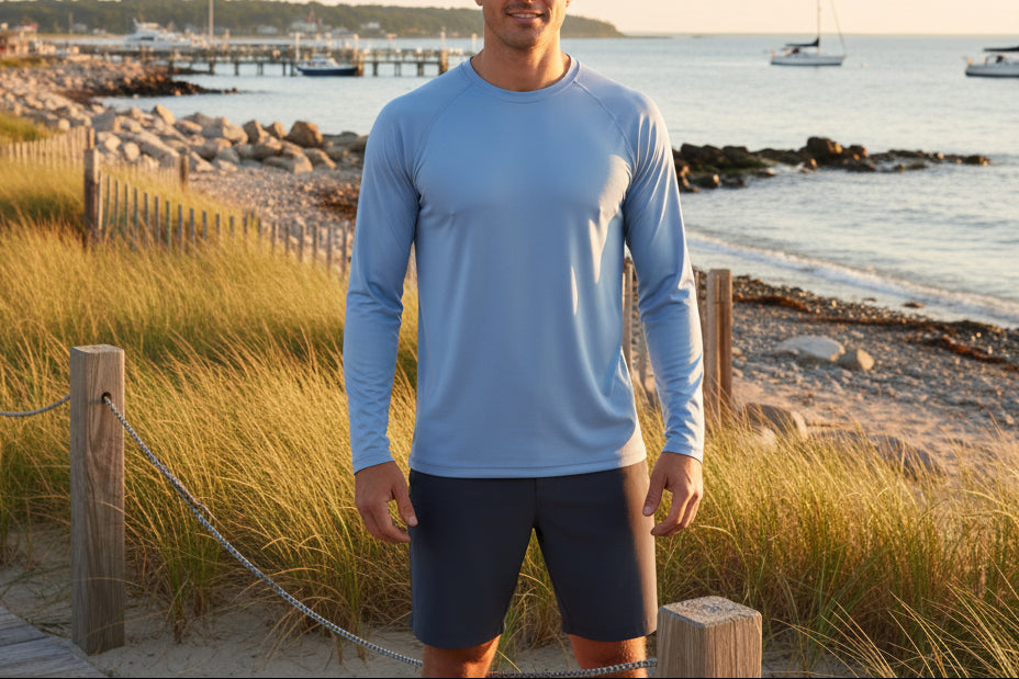Fair Harbor Anchor Rashguard Light Blue