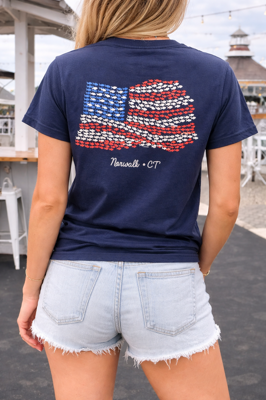 American Flag Fish T Shirt