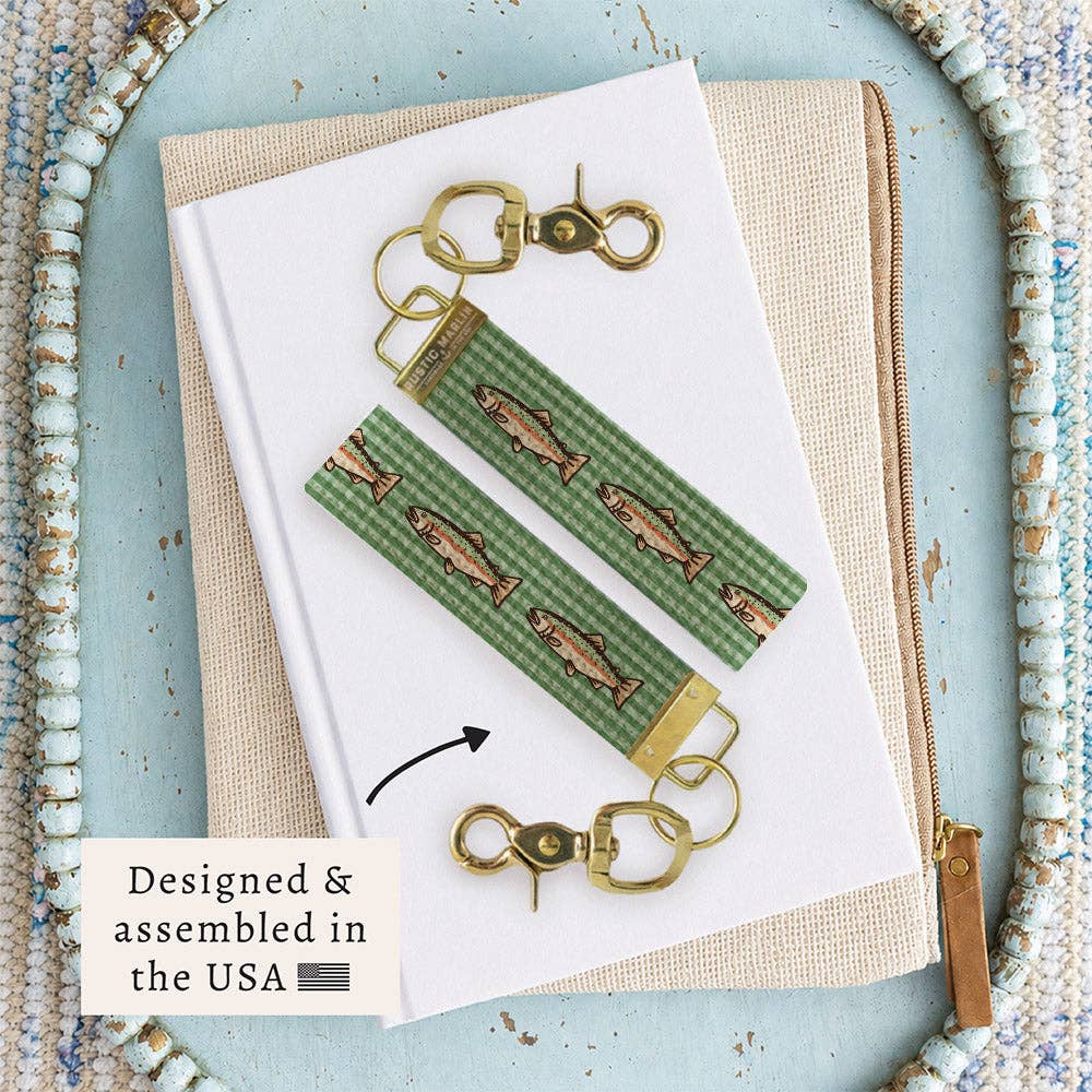 Fish Gingham Keychain