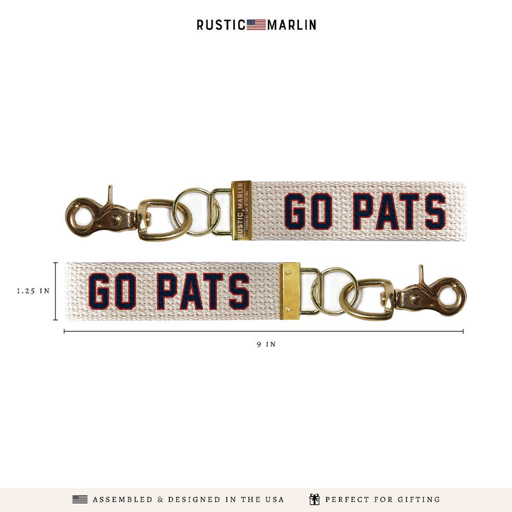 Go Pats Keychain