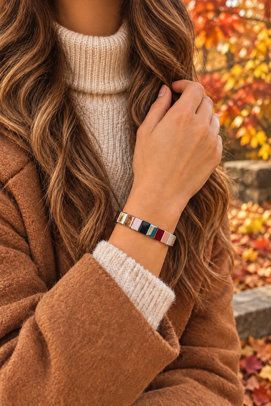 Fall Large Tile Bracelet