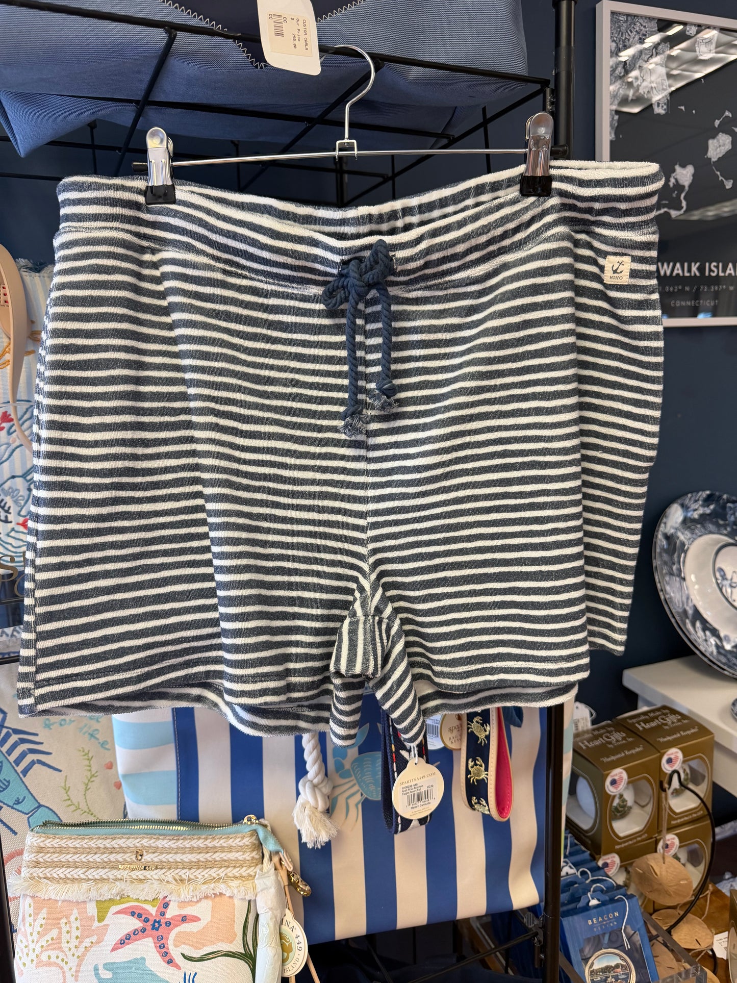 Terry Cloth Striped Shorts